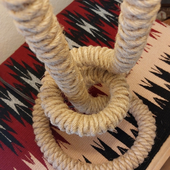 Vintage Adrien Audoux Inspired Rope Table Lamp - Picture 3 of 8